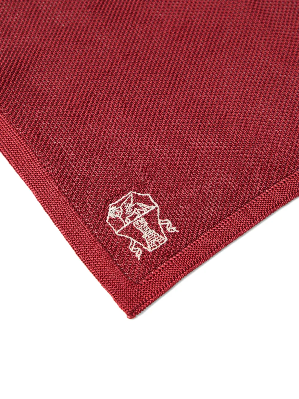Brunello Cucinelli knit pocket square - Rood