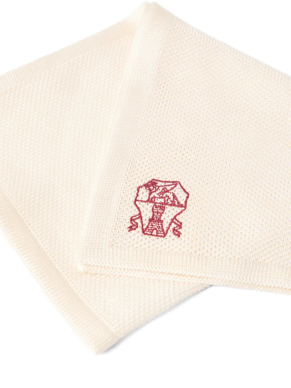 Brunello Cucinelli knit pocket square - Beige