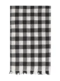 Rick Owens checked fringed scarf - Black
