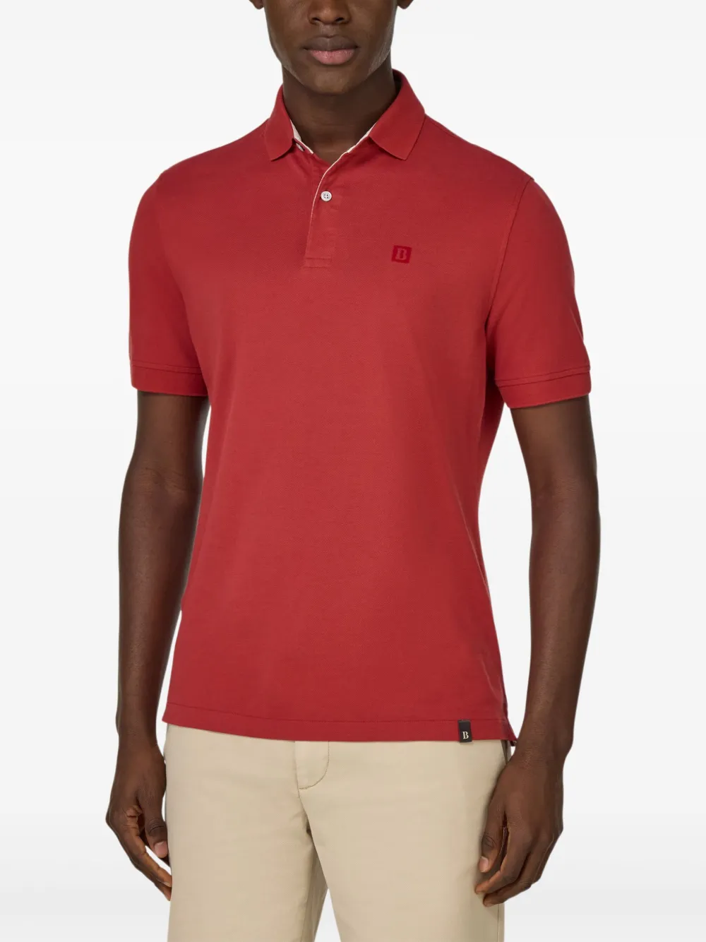 Boggi Milano Katoenen poloshirt Rood