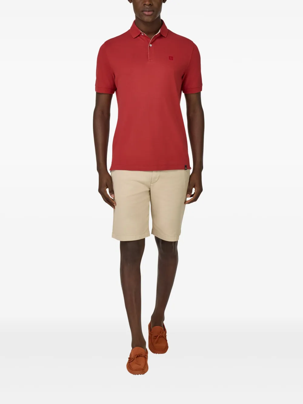 Boggi Milano Cotton Piqué Polo Shirt - Rood