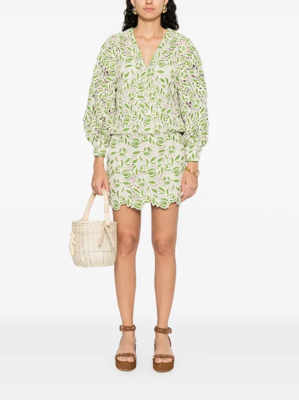 Luisa Spagnoli Crochet Mini Dress - Green