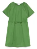Closed poplin short dress - Green