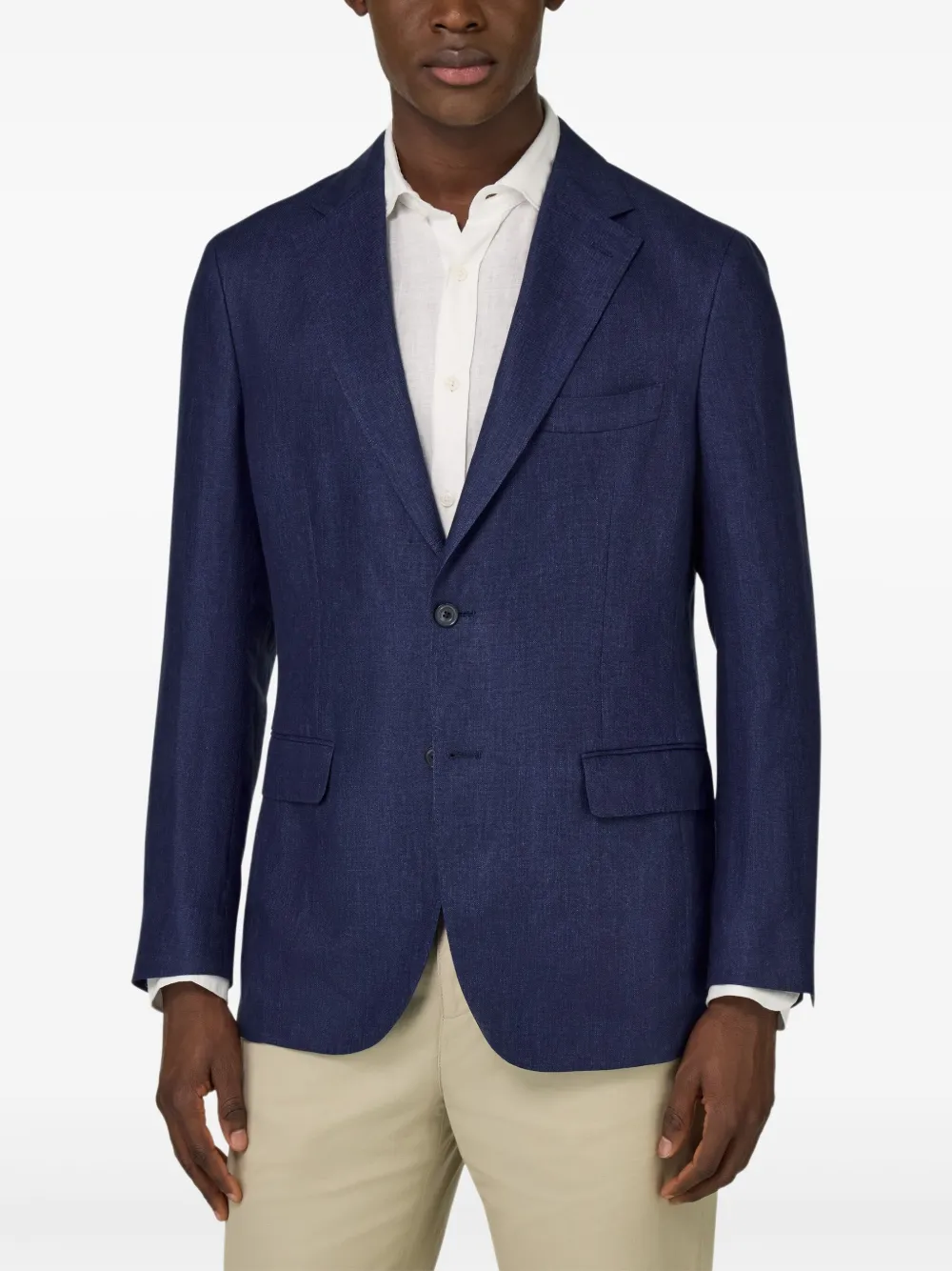 Boggi Milano Linnen blazer Blauw