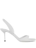 Paris Texas 75mm Lidia slingback open-toe sandals - White