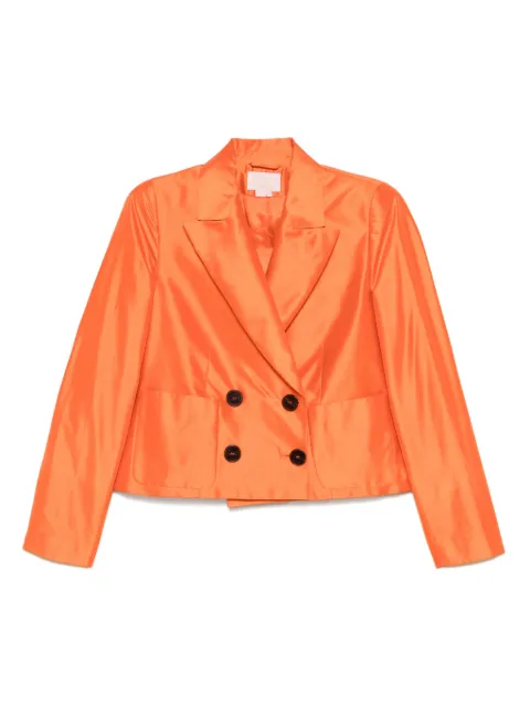 LUISA SPAGNOLI silk double-breasted blazer