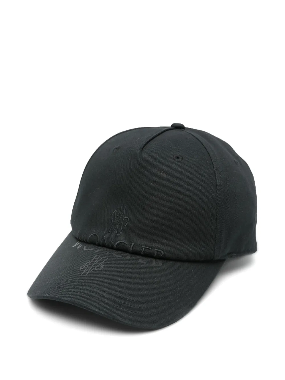 Moncler Honkbalpet met geborduurd logo Zwart
