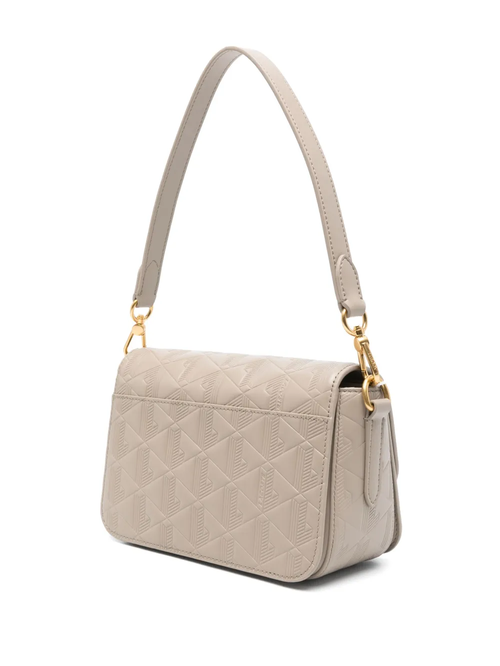 Lacoste Leren shopper Beige