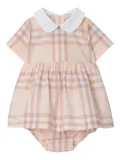 Burberry Kids checkered dress - Neutrals