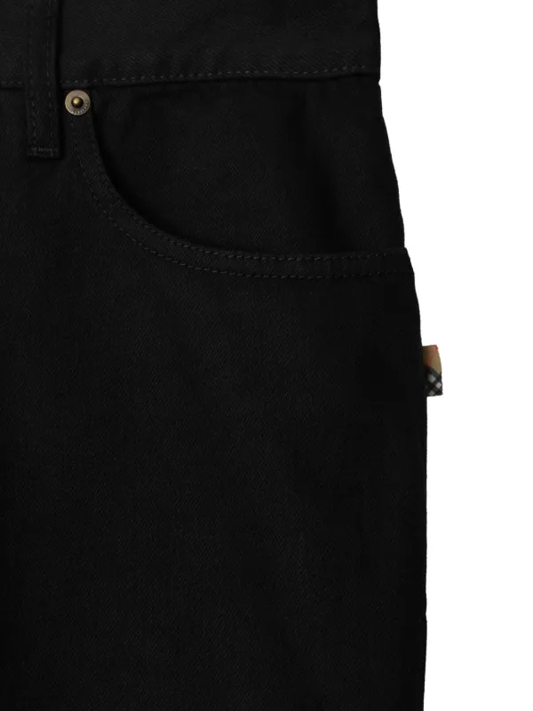 Burberry logo-appliqué Loose Jeans | Black | FARFETCH