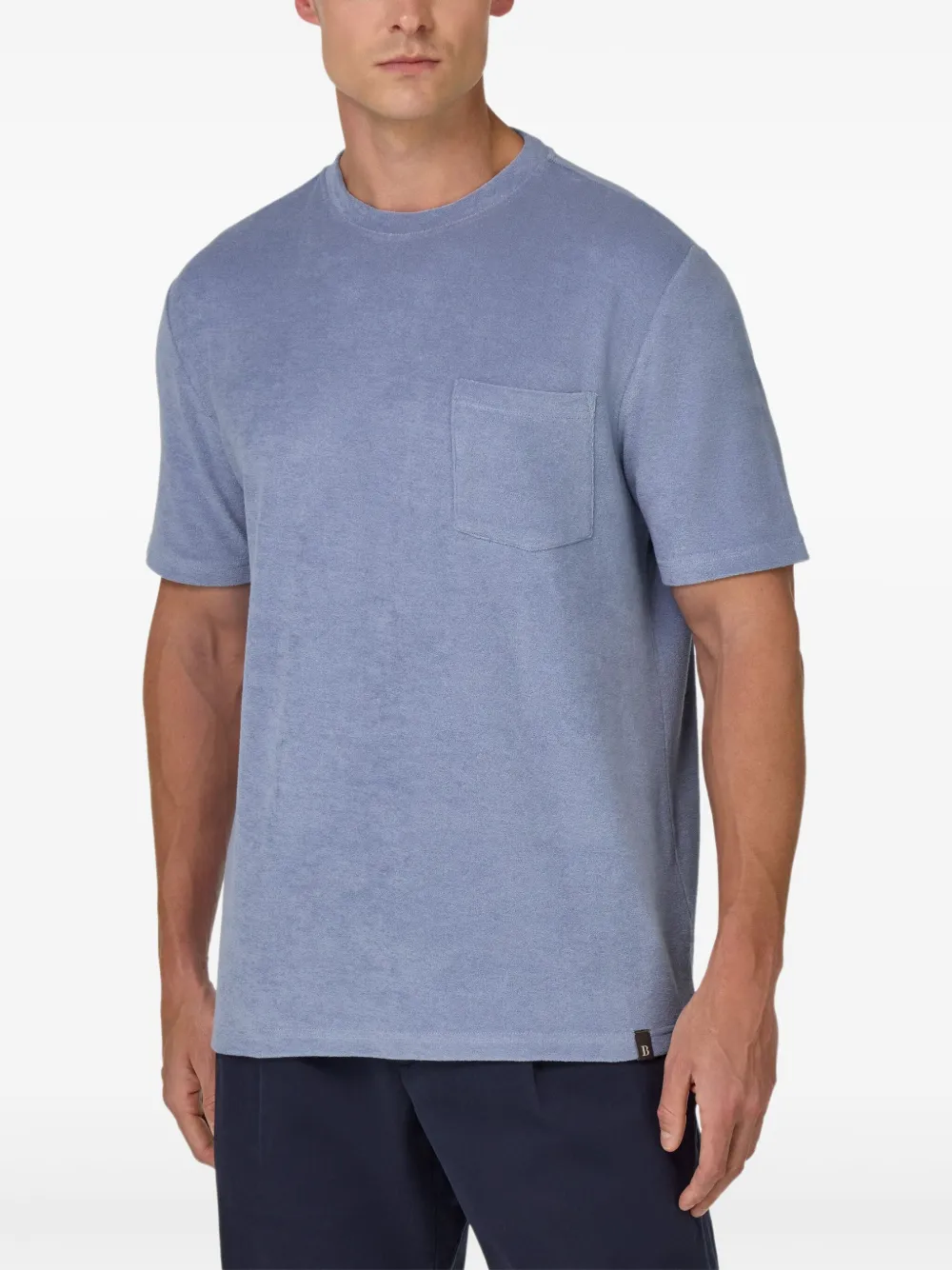 Boggi Milano T-shirt van katoenblend Blauw