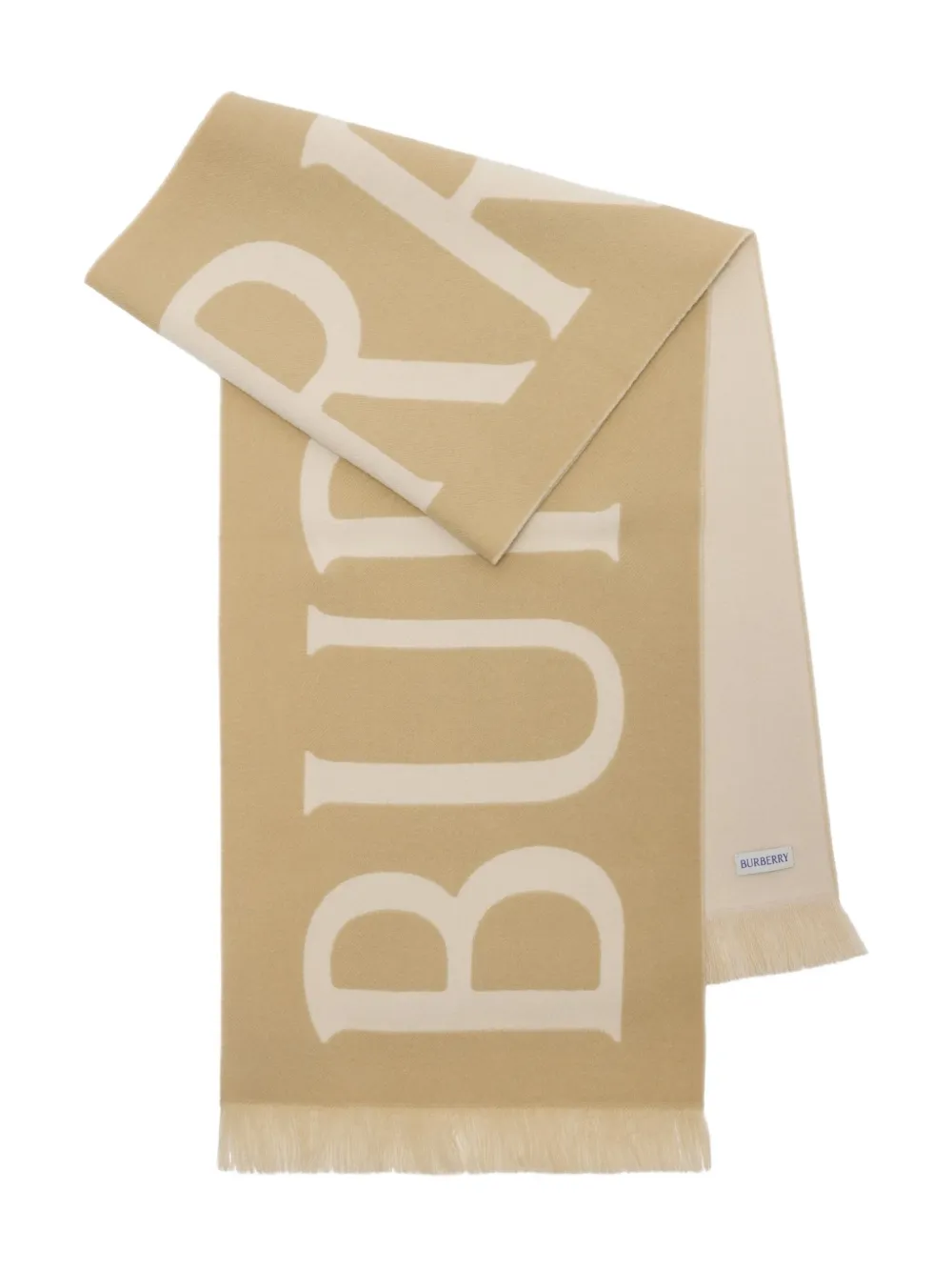 Burberry Sjaal met jacquard logo Beige