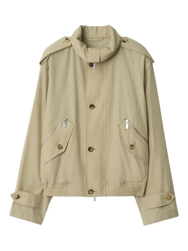 Burberry ハイネック ジャケット | ニュートラル | FARFETCH JP