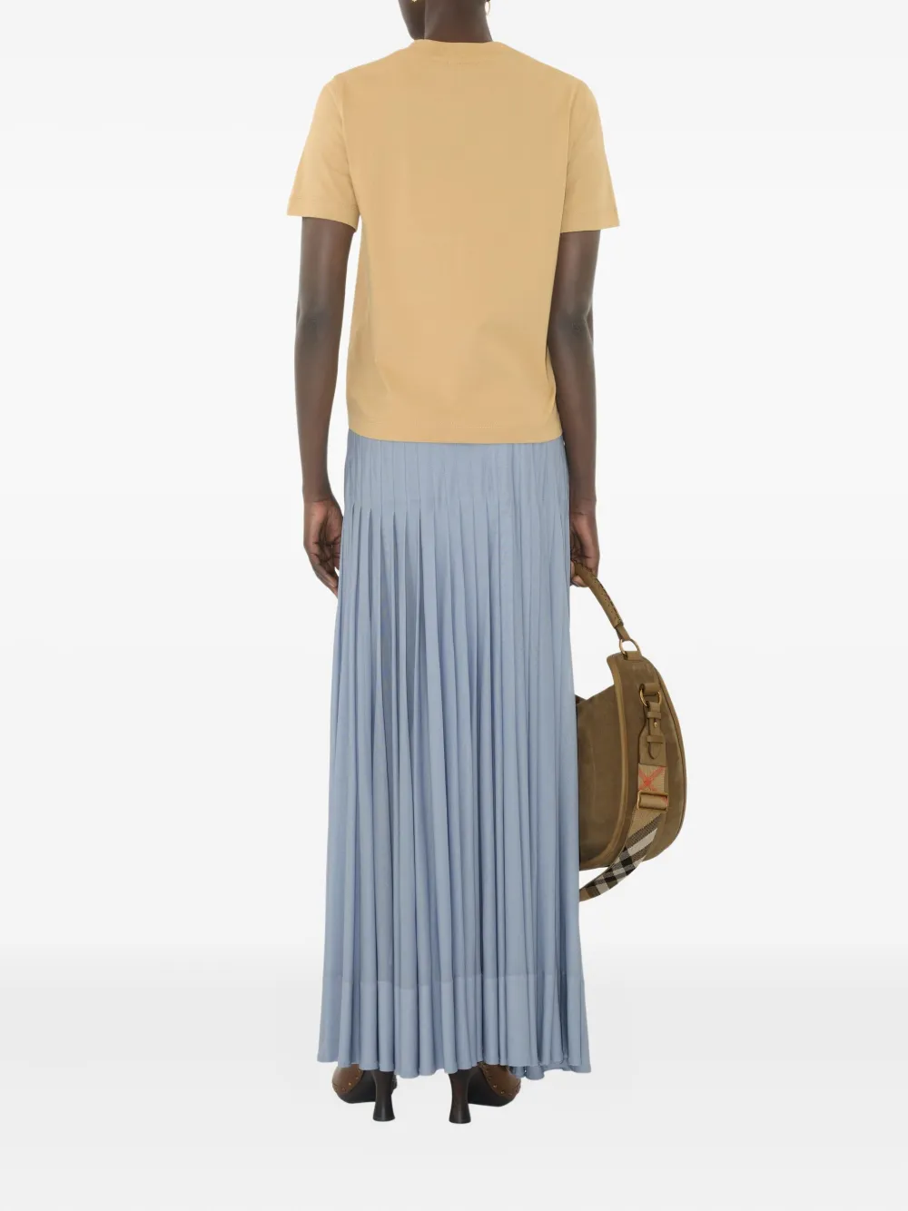 Burberry Katoenen T-shirt met ridderprint Beige