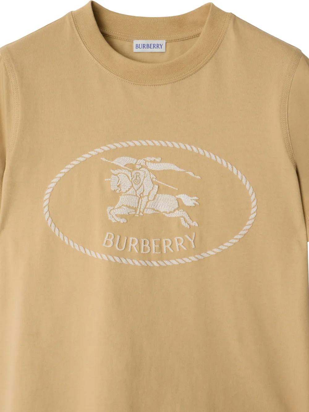 Burberry Katoenen T-shirt met ridderprint Beige