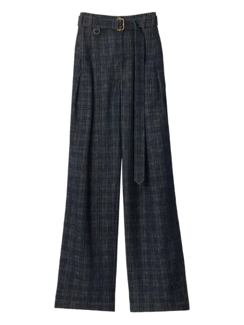 Burberry checked wide-leg jeans