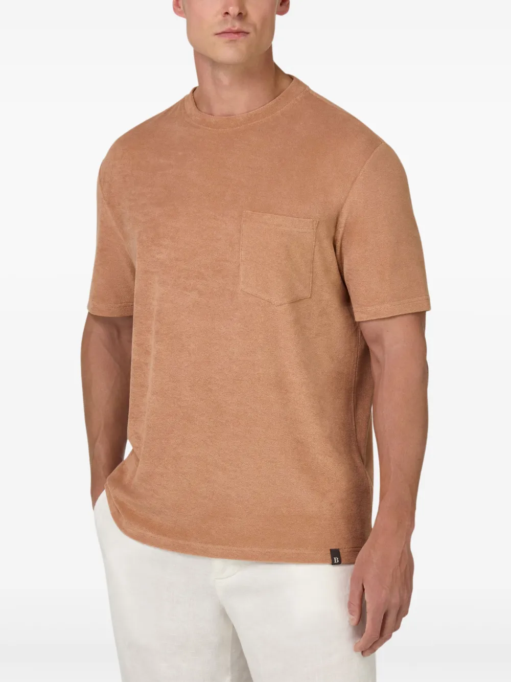 Boggi Milano T-shirt van katoenblend Oranje