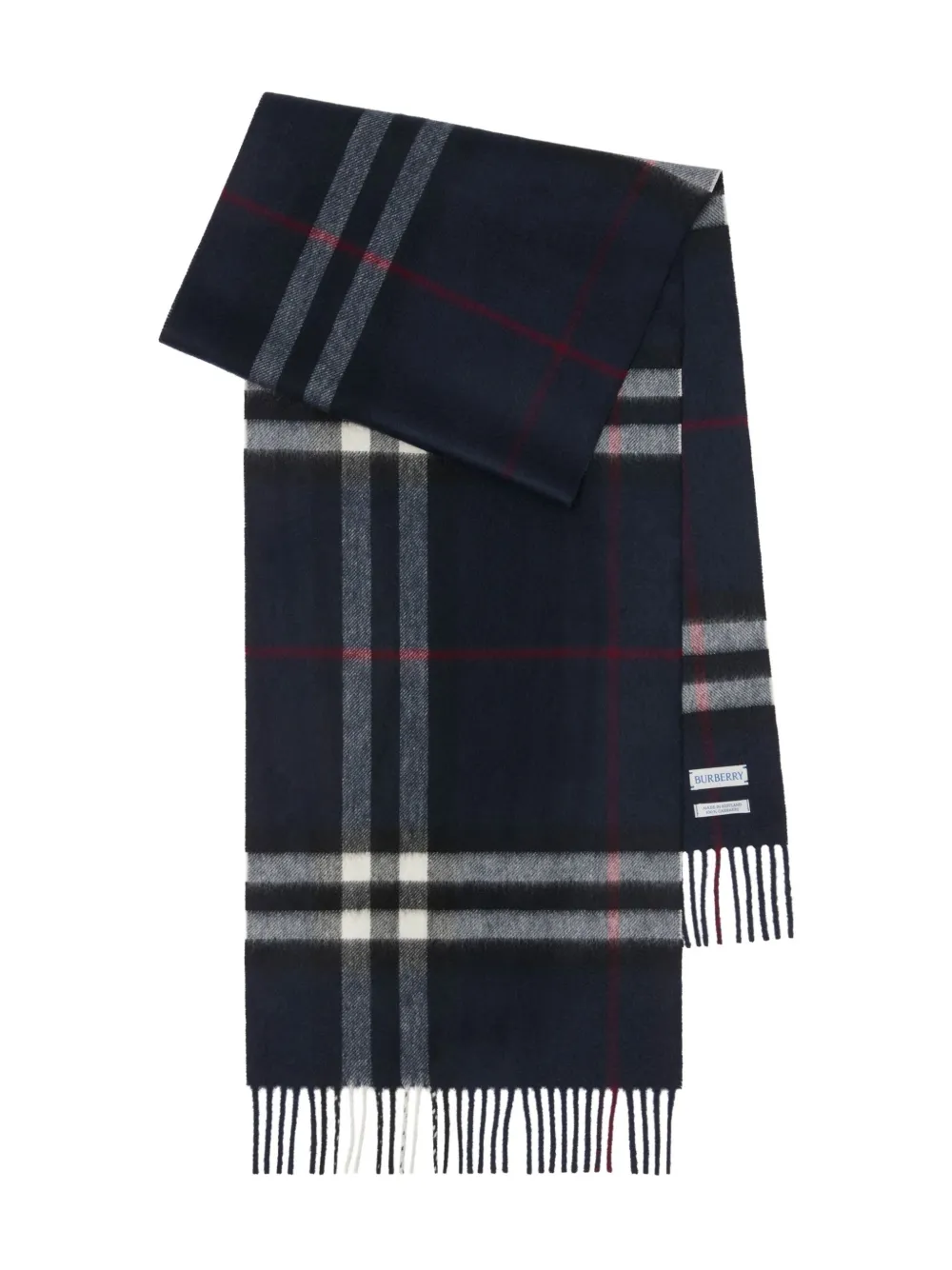 Burberry checked cashmere scarf | Blue | Image 1