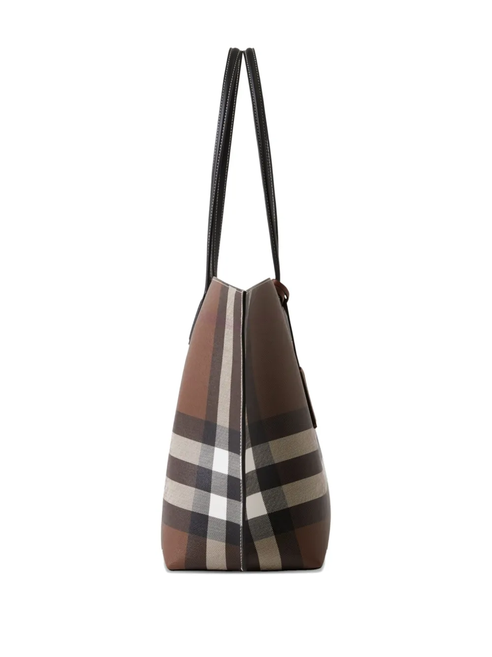 Burberry Geruite shopper Bruin