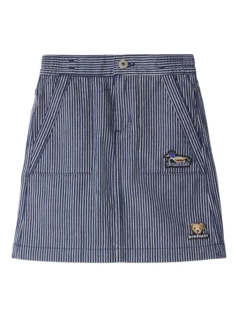 Burberry Kids striped denim skirt