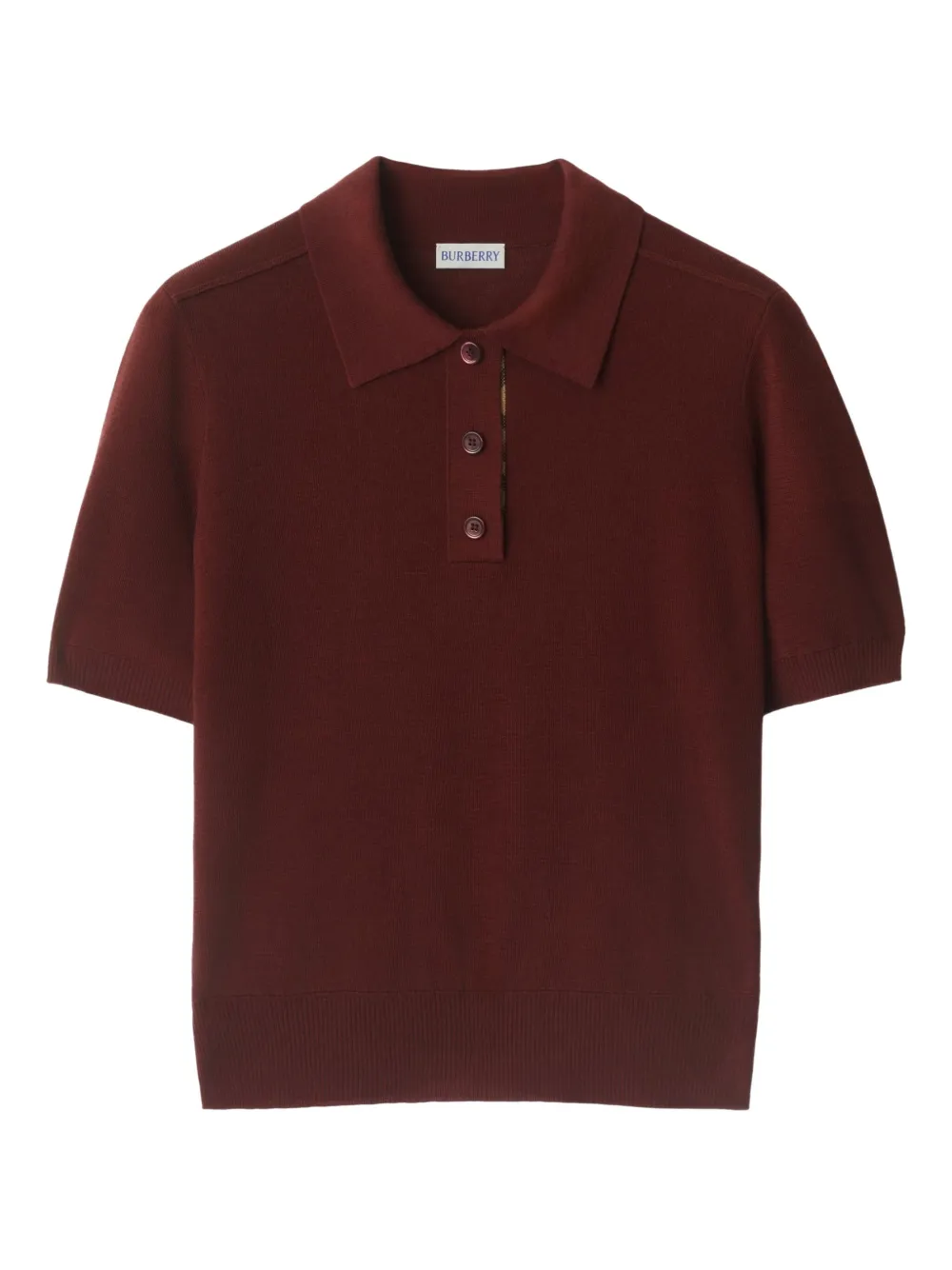 Burberry Wollen poloshirt Bruin