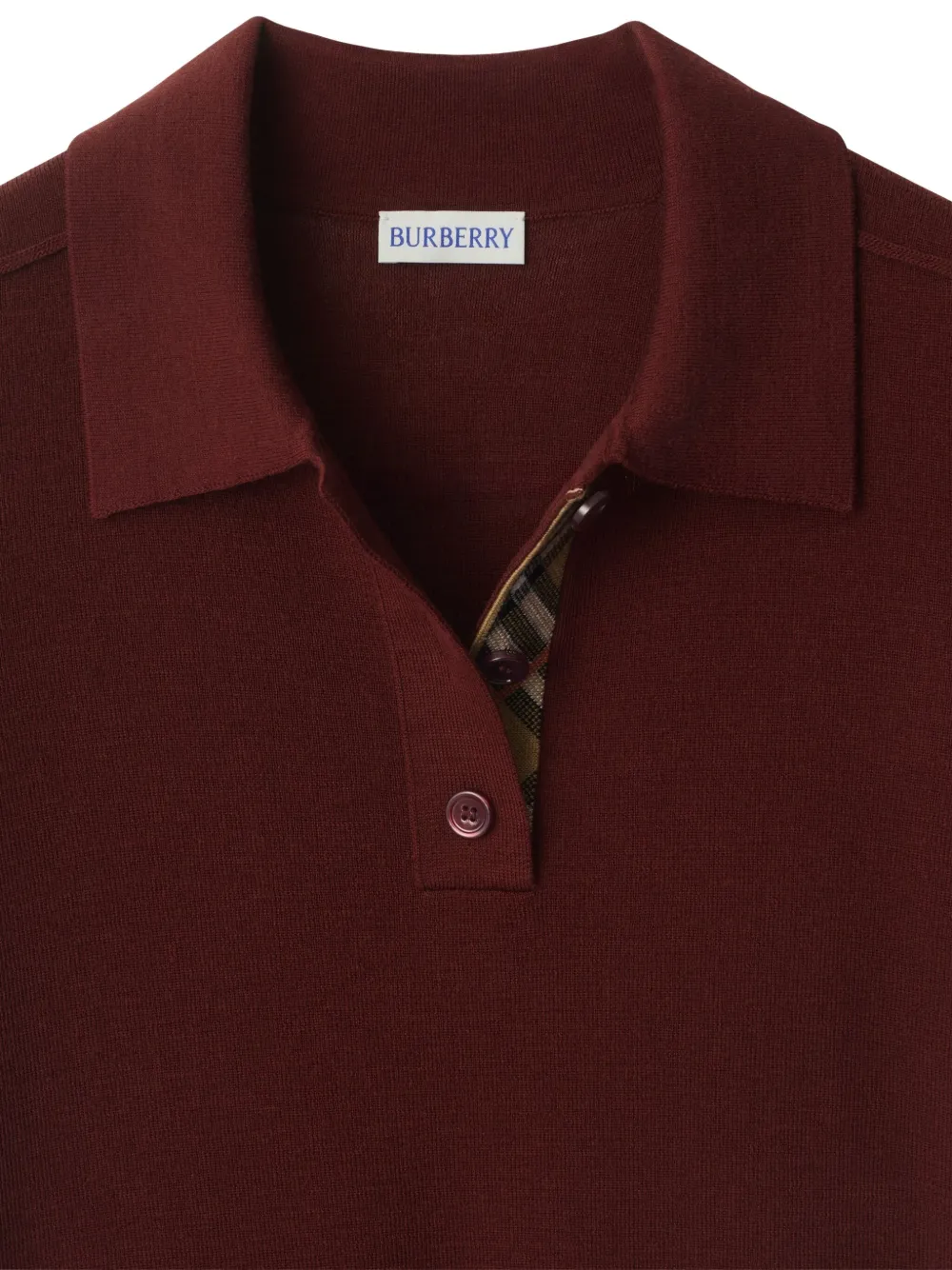 Burberry Wollen poloshirt - Bruin