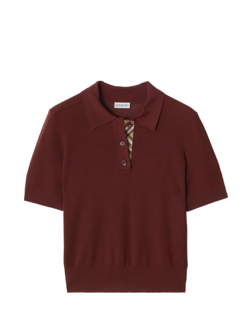 Burberry Wollen poloshirt Bruin