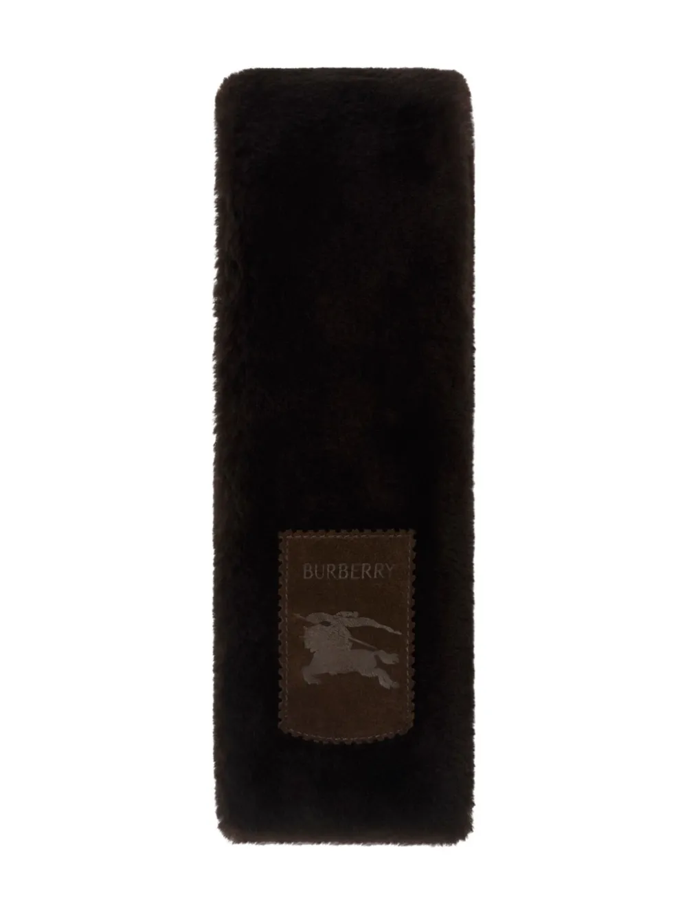 Burberry Lammy sjaal met logo-applicatie Bruin