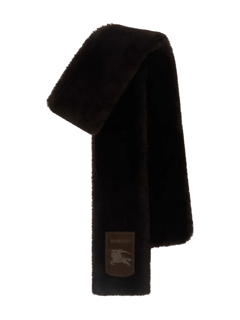 Burberry Lammy sjaal met logo-applicatie Bruin