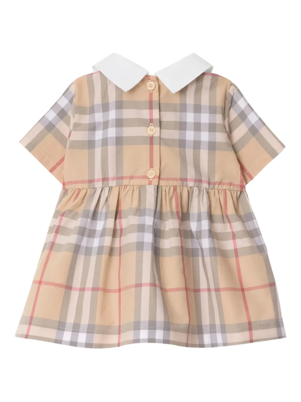 Burberry Kids Popeline jurk Beige