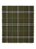 Burberry checked wool scarf - Green