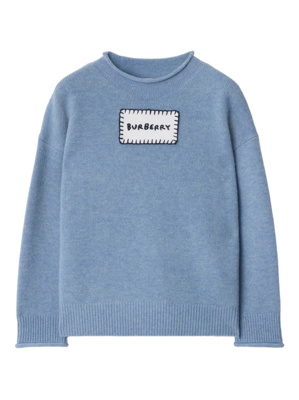 Burberry Kids Sweater met logo Blauw