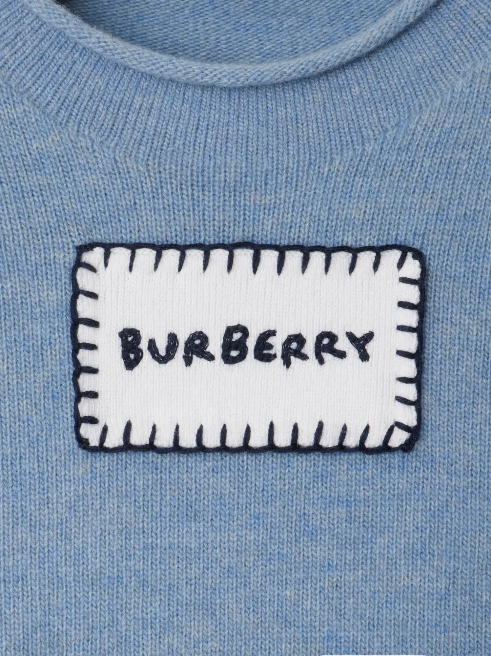 Burberry Kids Sweater met logo Blauw