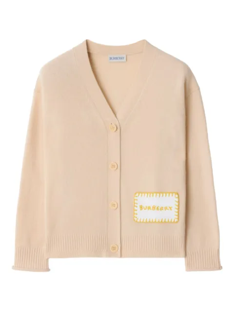 Burberry Kids logo-patch cardigan