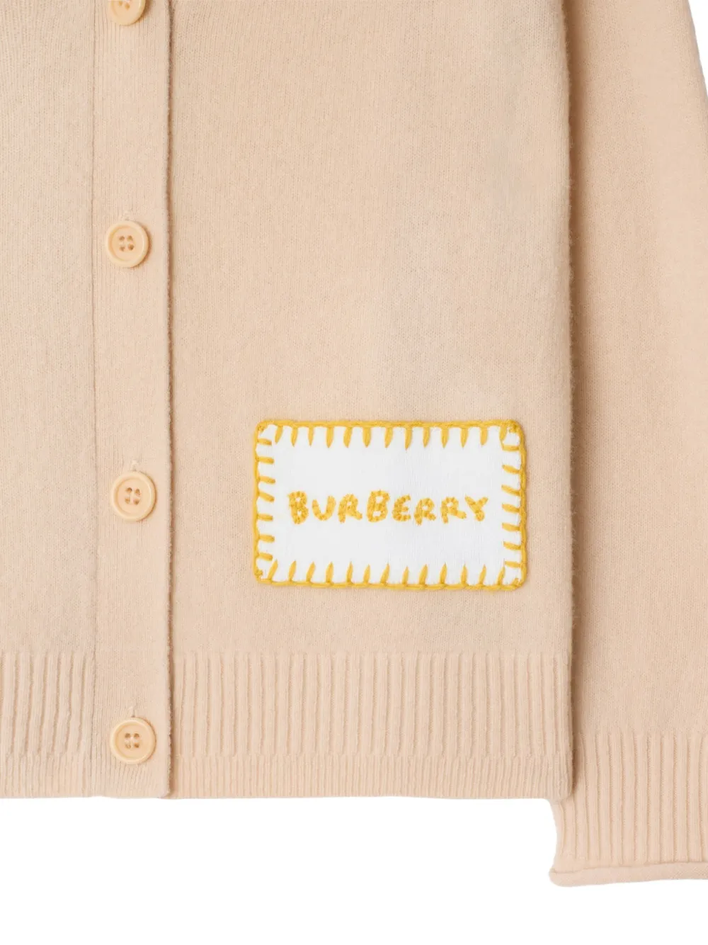 Burberry Kids Vest met logopatch Beige