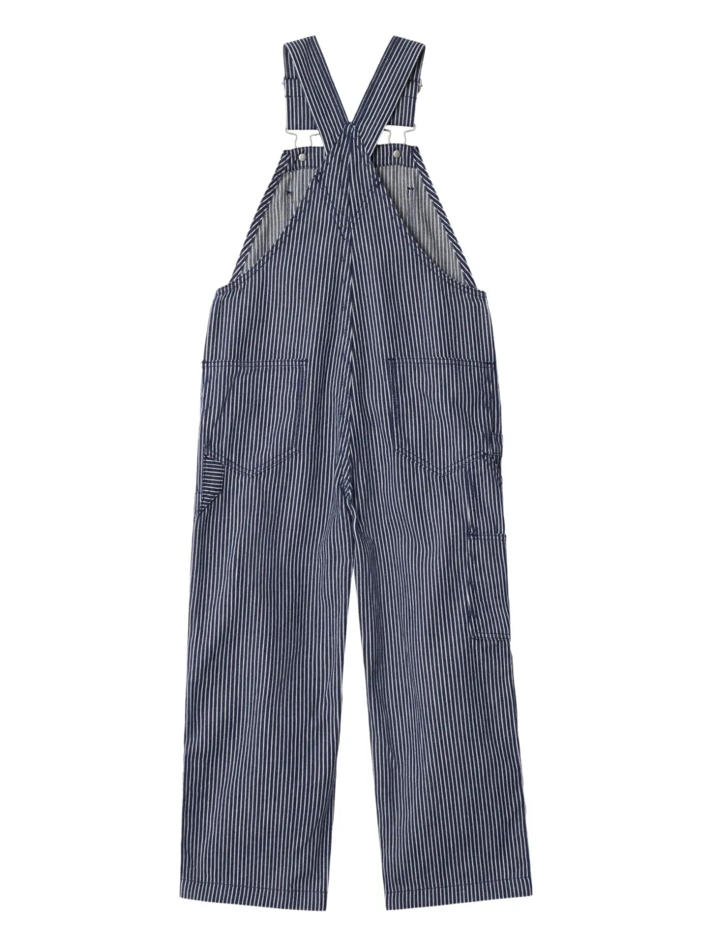 Burberry Kids Gestreepte tuinbroek Blauw