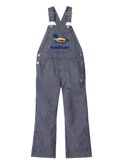 Burberry Kids striped denim dungarees