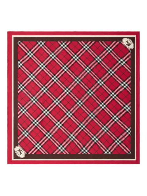 Burberry mascada de seda con motivo de cuadros