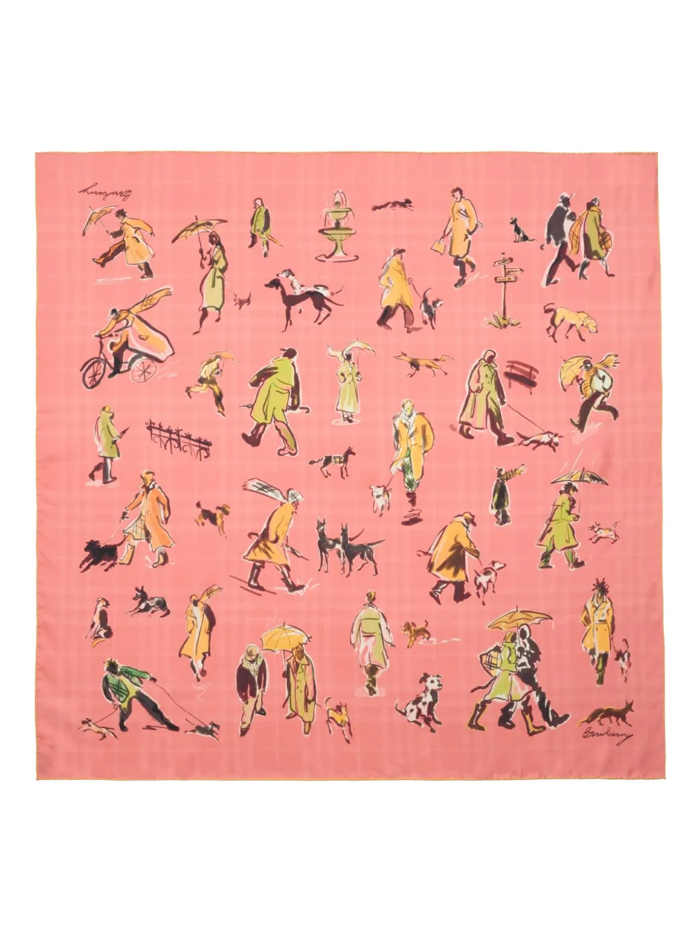 Burberry Paws on Parade scarf - Rosa