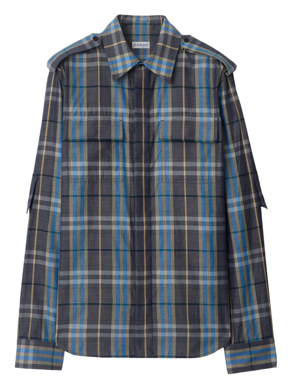 Burberry Geruit katoenen blouse Blauw