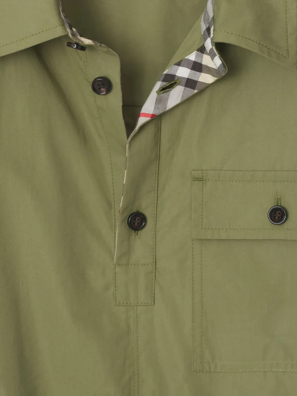 Burberry Katoenen shirtjurk - Groen