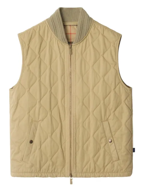 Burberry gilet matelassé en gabardine