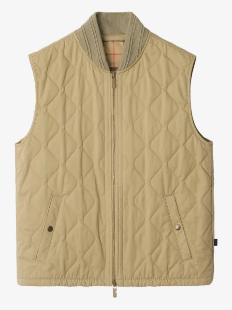Burberry Gesteppte Gabardine-Weste