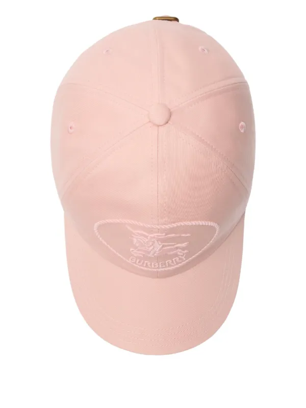 Burberry Knight Stamp Gabardine Baseball Cap | Pink | FARFETCH