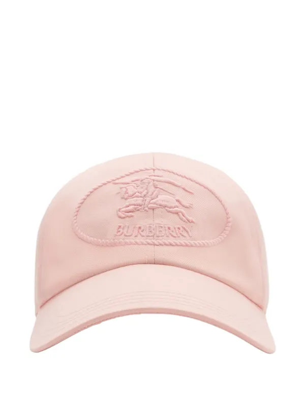 Burberry Knight Stamp Gabardine Baseball Cap Pink FARFETCH IN