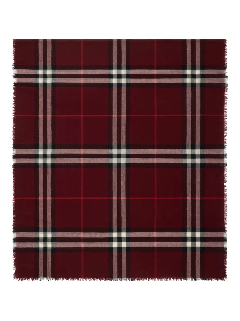 Burberry Geruite sjaal Rood