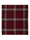 Burberry checked wool scarf - Red