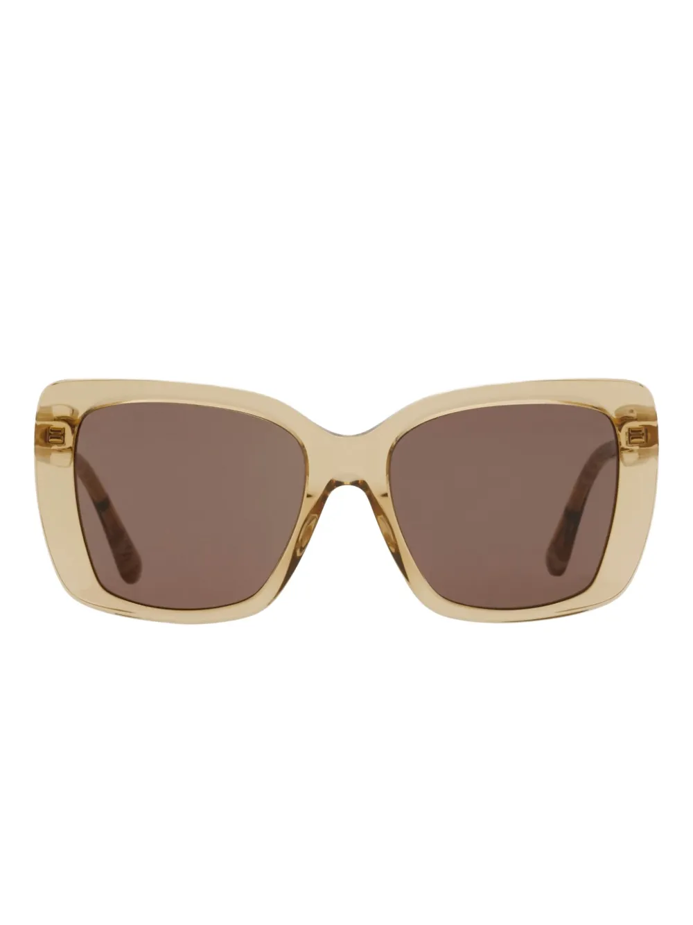 Burberry Eyewear Tubular Check zonnebril Beige