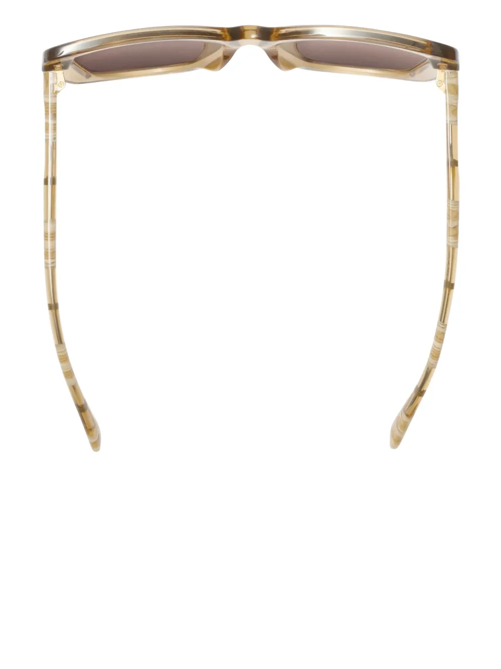 Burberry Eyewear Tubular Check zonnebril Beige