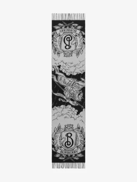 Burberry wide reversible Stormy Knight scarf